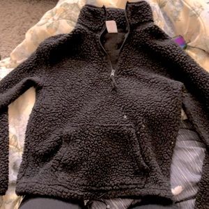 Black Sherpa Sweatshirt